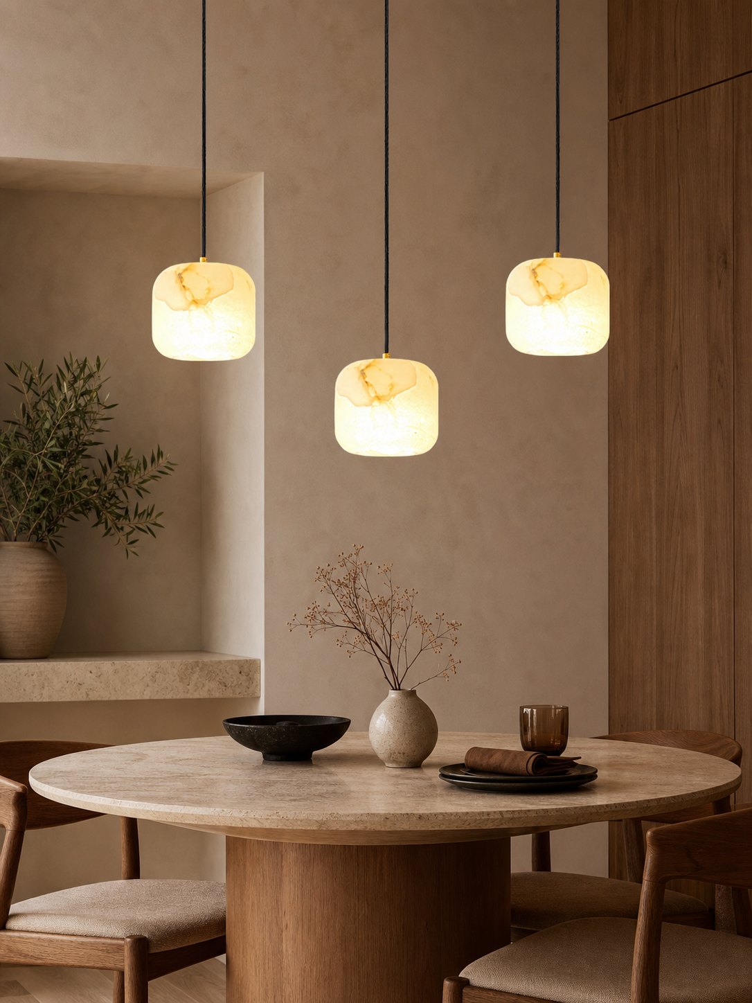 Alabaster Bedside Pendant Light