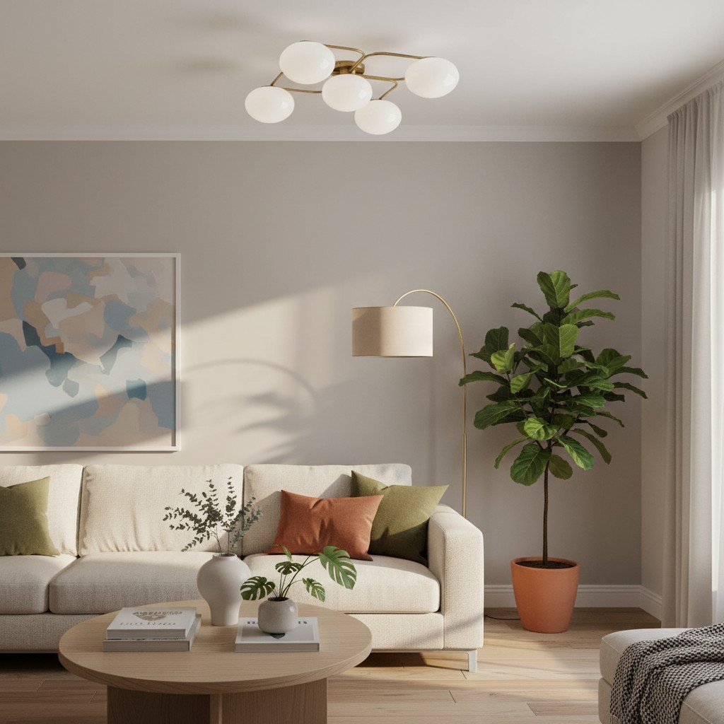 Brimush Modern Multi-Globe Flush Mount Lamp with Soft Diffused Light for Entryway or Living Room