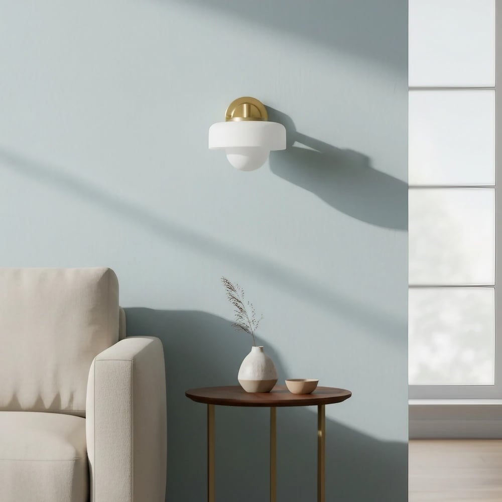 Zirvos Retro Globe Glass Wall Sconce – Elegant Brass-Inspired Shade Wall Light for Corridor