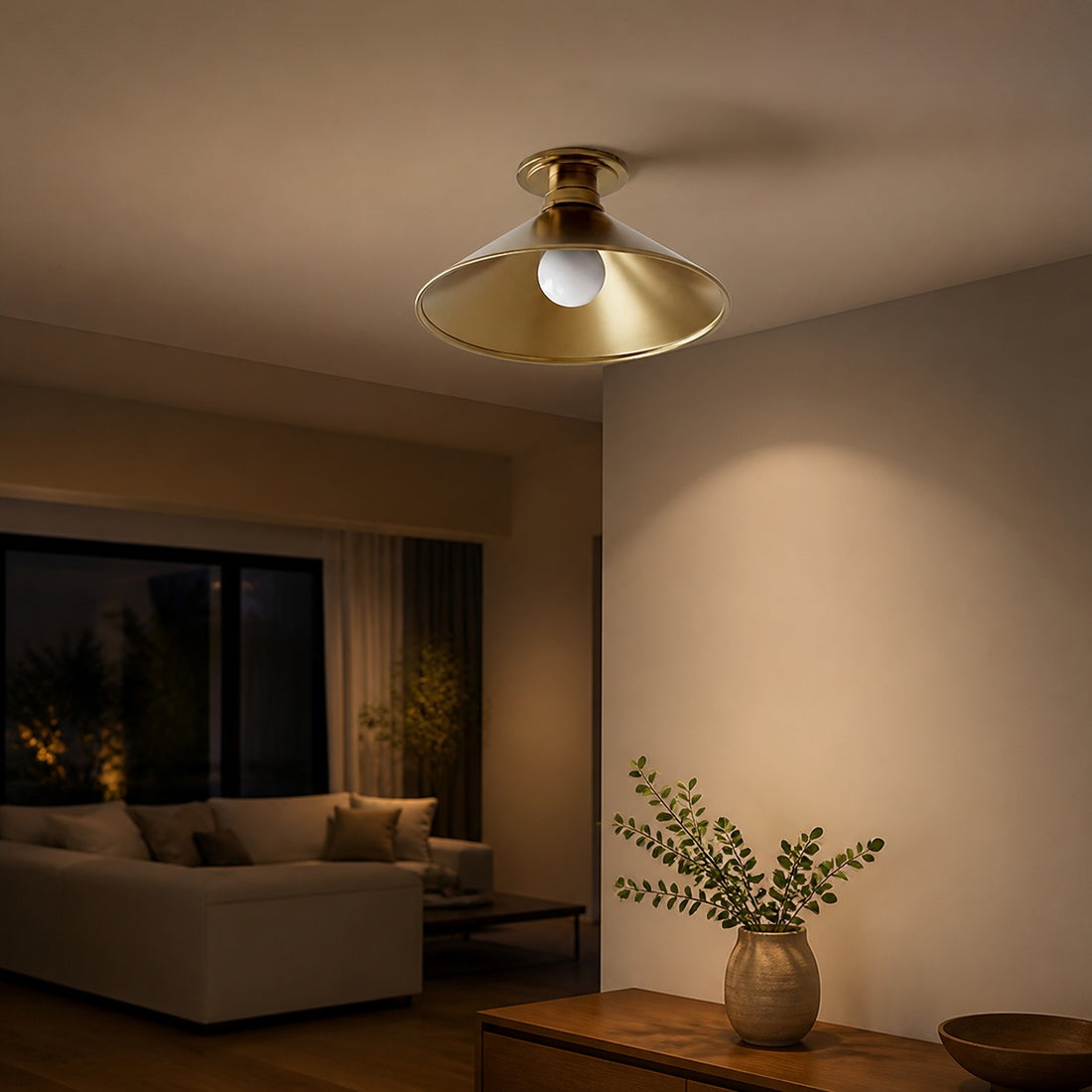 Aurenza Timeless Flush Mount Light - Farmhouse Design with Simple Elegant Charm