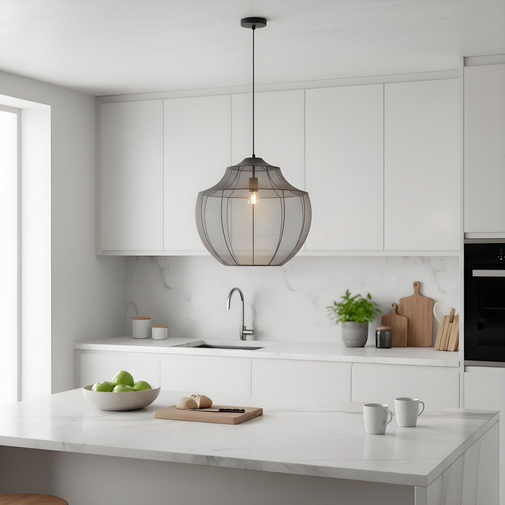 Lumifil Modern Mesh Pendant Light - Hanging Fabric Lghts are Suitable for Dining Rooms or Kitchen Islands