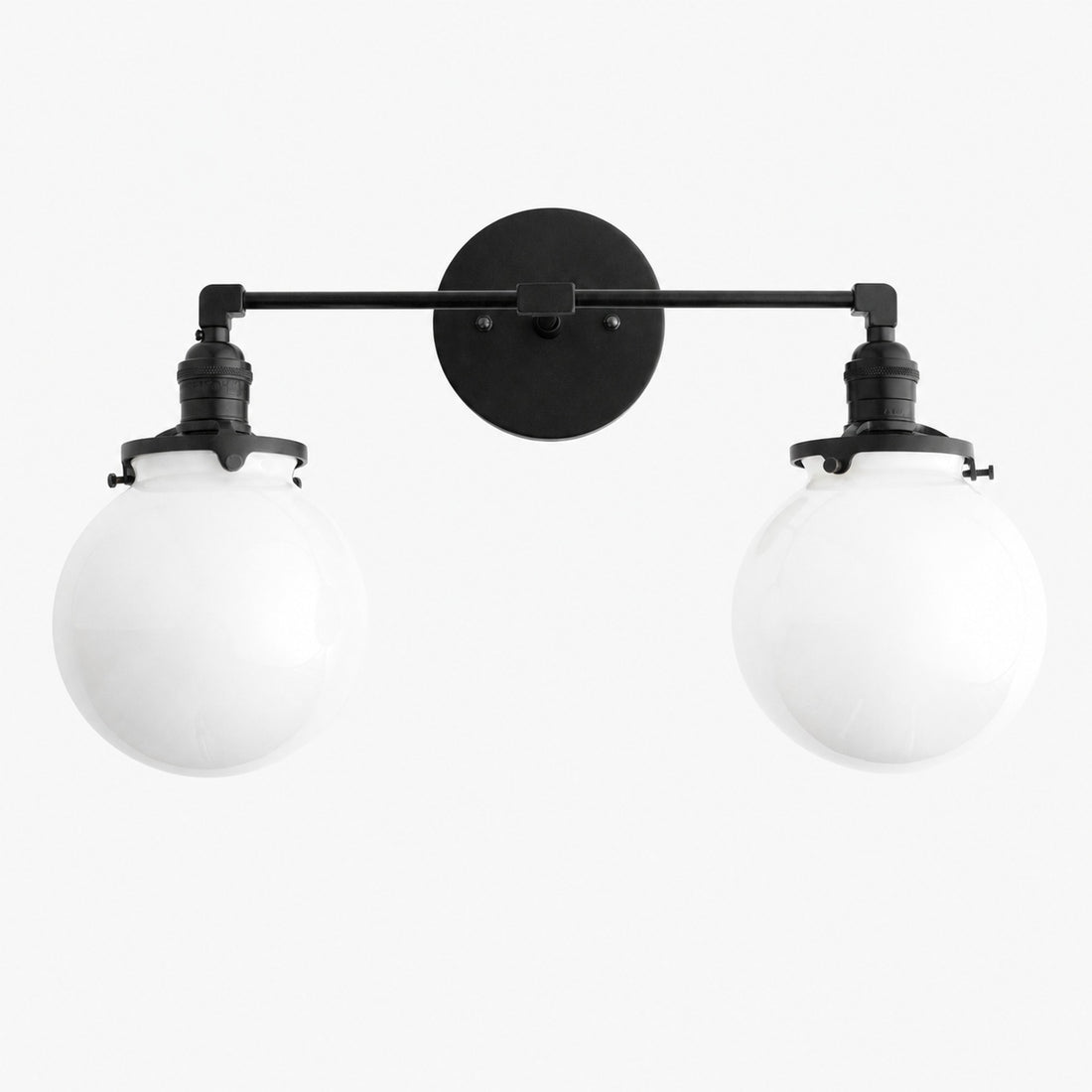 Lumio Globe Glass Globe Vanity Light - Modern Two Light Bathroom Sconce