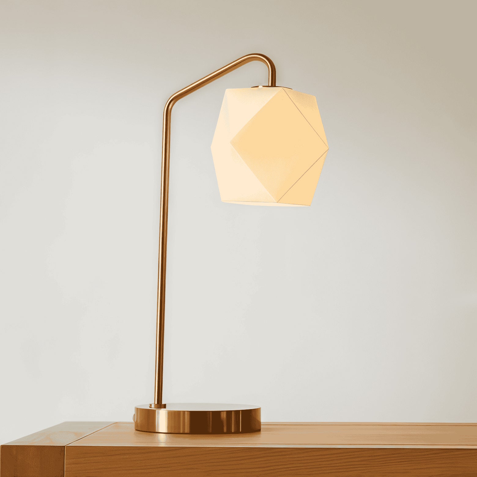 Talvior Luminous Geometric Faceted Glass Table Lamp