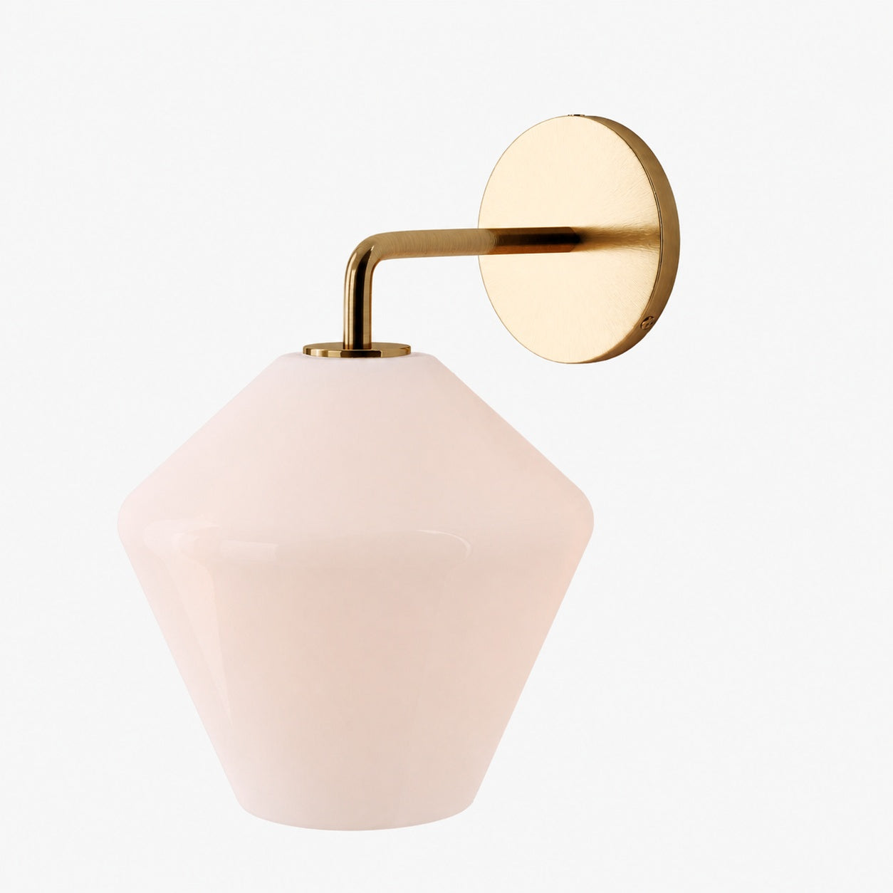 Merin Sculptural Milk Glass Geometric Wall Lamp