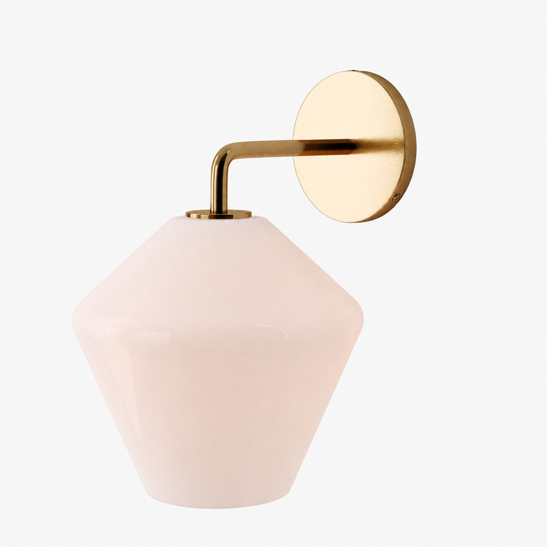 Merin Sculptural Milk Glass Geometric Wall Lamp