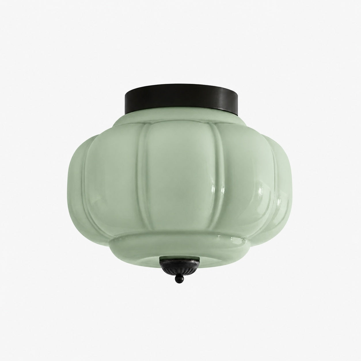 Vintage Eloise Milk Glass Flush Mount Ceiling Light - Vintage Charm Soft Glow
