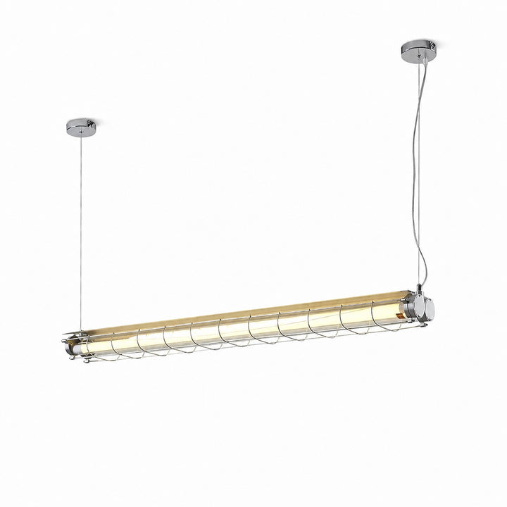 Modern Acrylic Linear LED Chandelier in Black or Silver