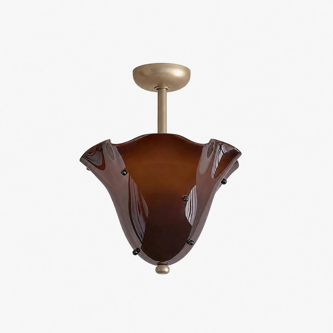 Bellina Decorative Glass Ceiling Light - Modern Sculptural Flush Mount