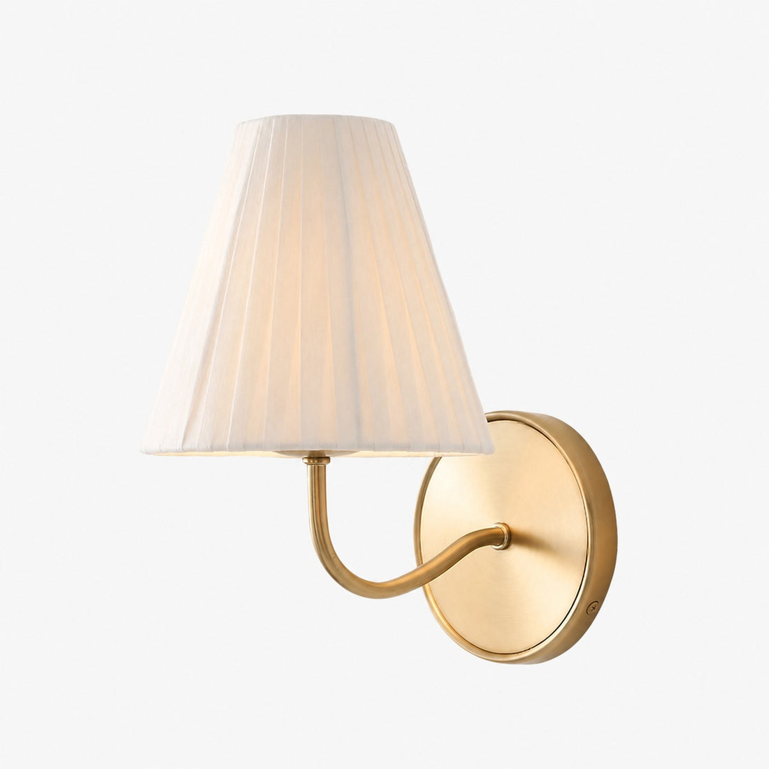Fibura Sleek Metal Linen Shade Wall Light - Wall-Mounted Art
