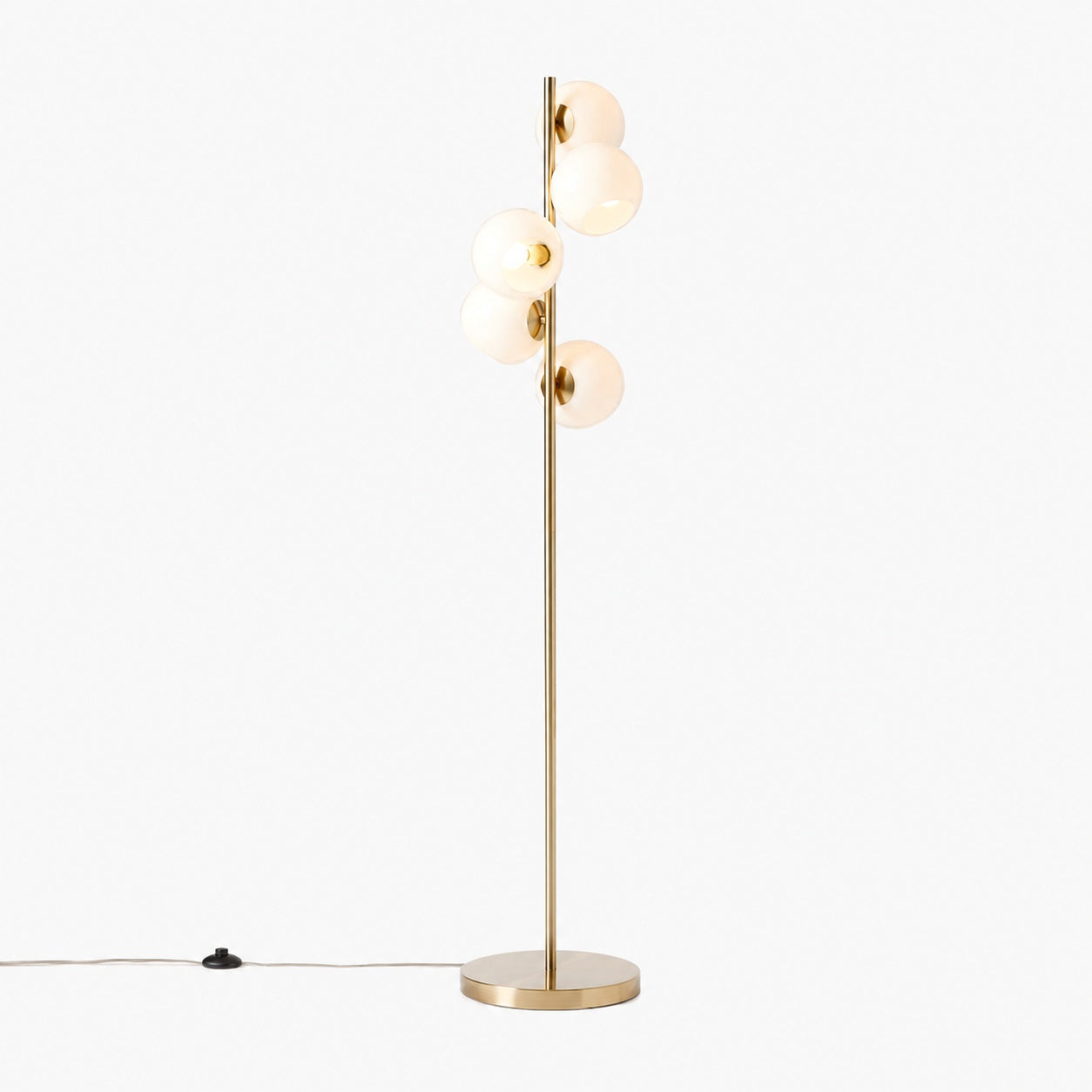 Brina Glass Multi-Light Floor Lamp - Modern Standing Light with Elegance