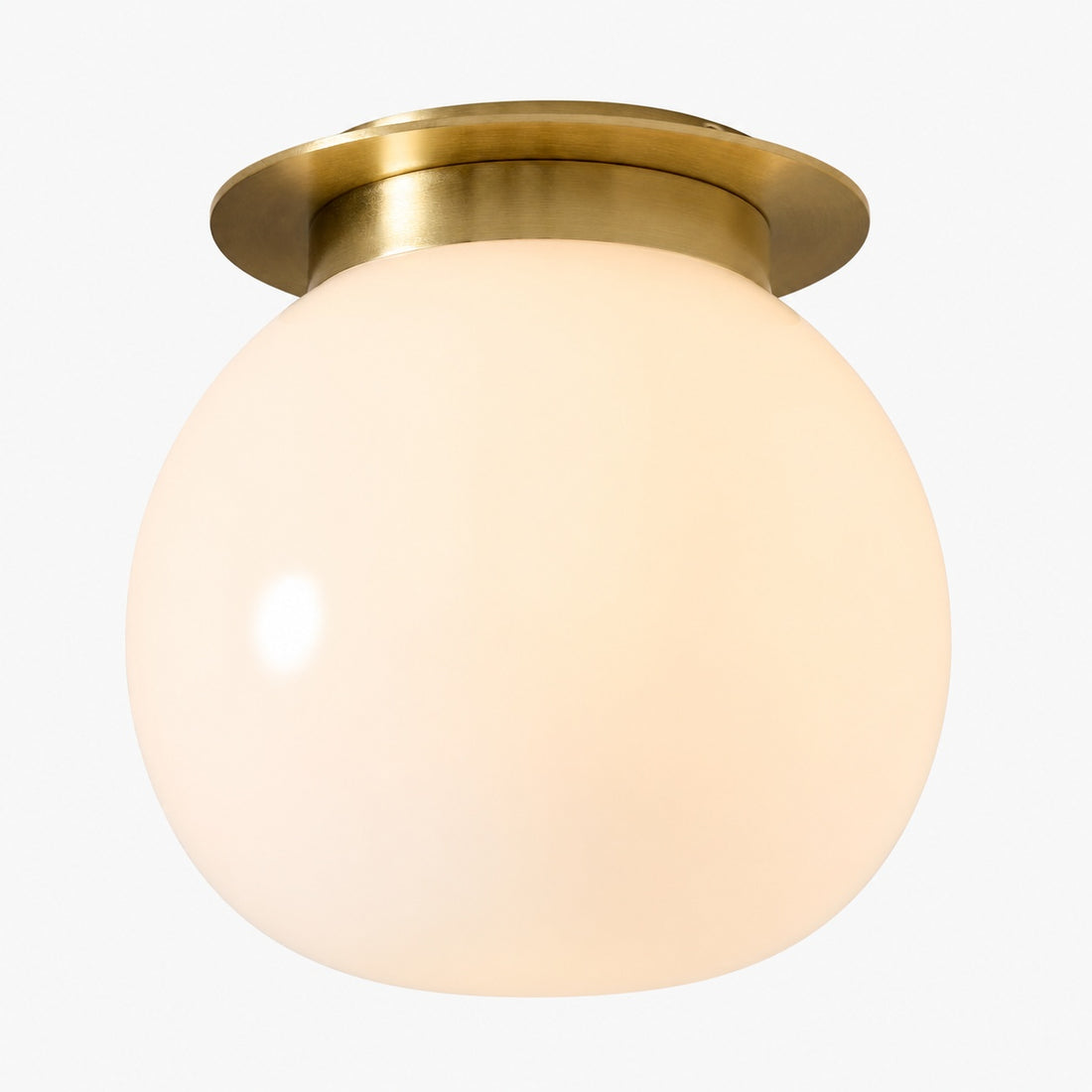 Rivolence Flush Mount Ceiling Fixture - Minimal Globe Brass Lighting