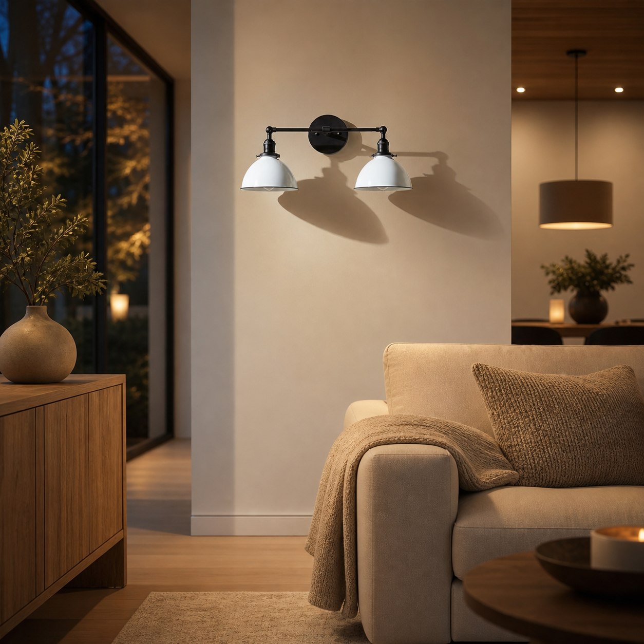 Conique Metal Industrial Vanity Light  - Modern Bathroom Lighting Fixture