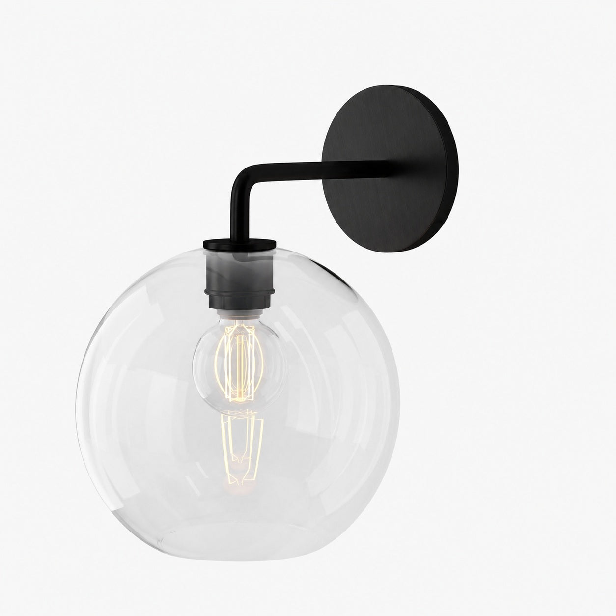 Selvion Artistic Globe Sconce Light - Handcrafted Glass Sculptural Wall Fixture
