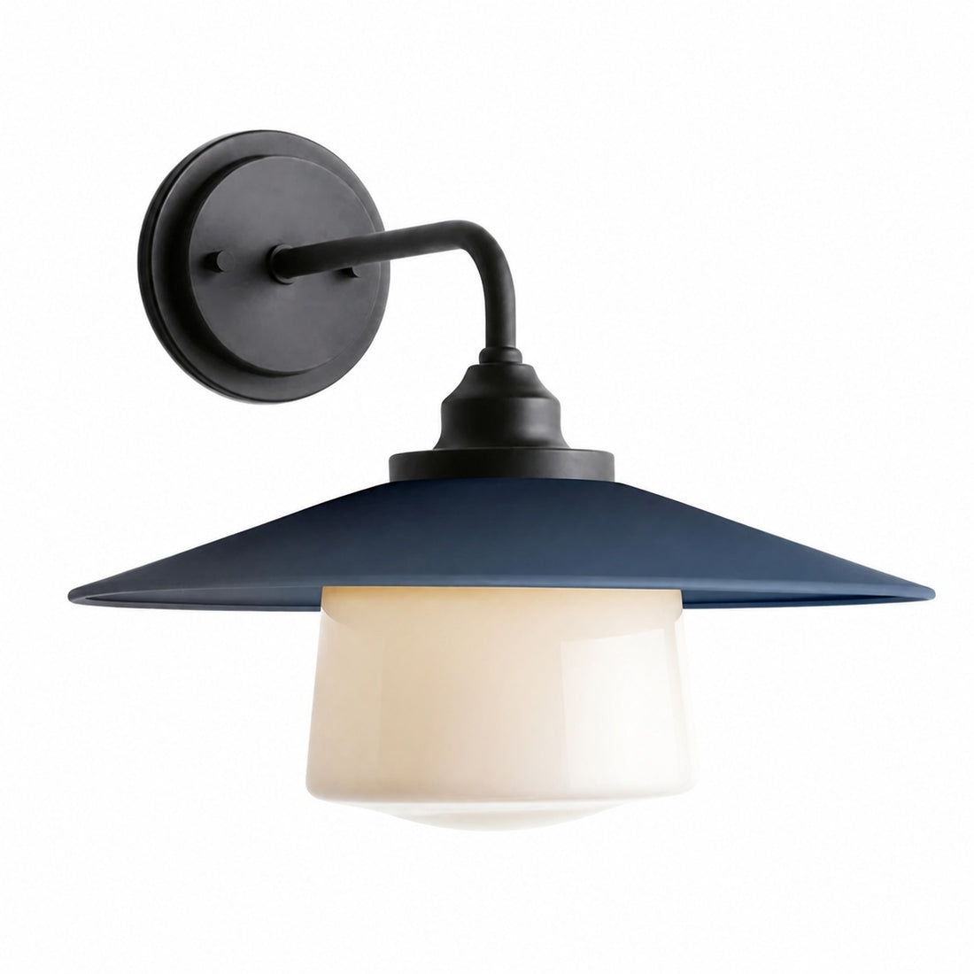 Cordax Utility-Inspired Wall Sconce - Metal and Glass for Indoor Outdoor Decor