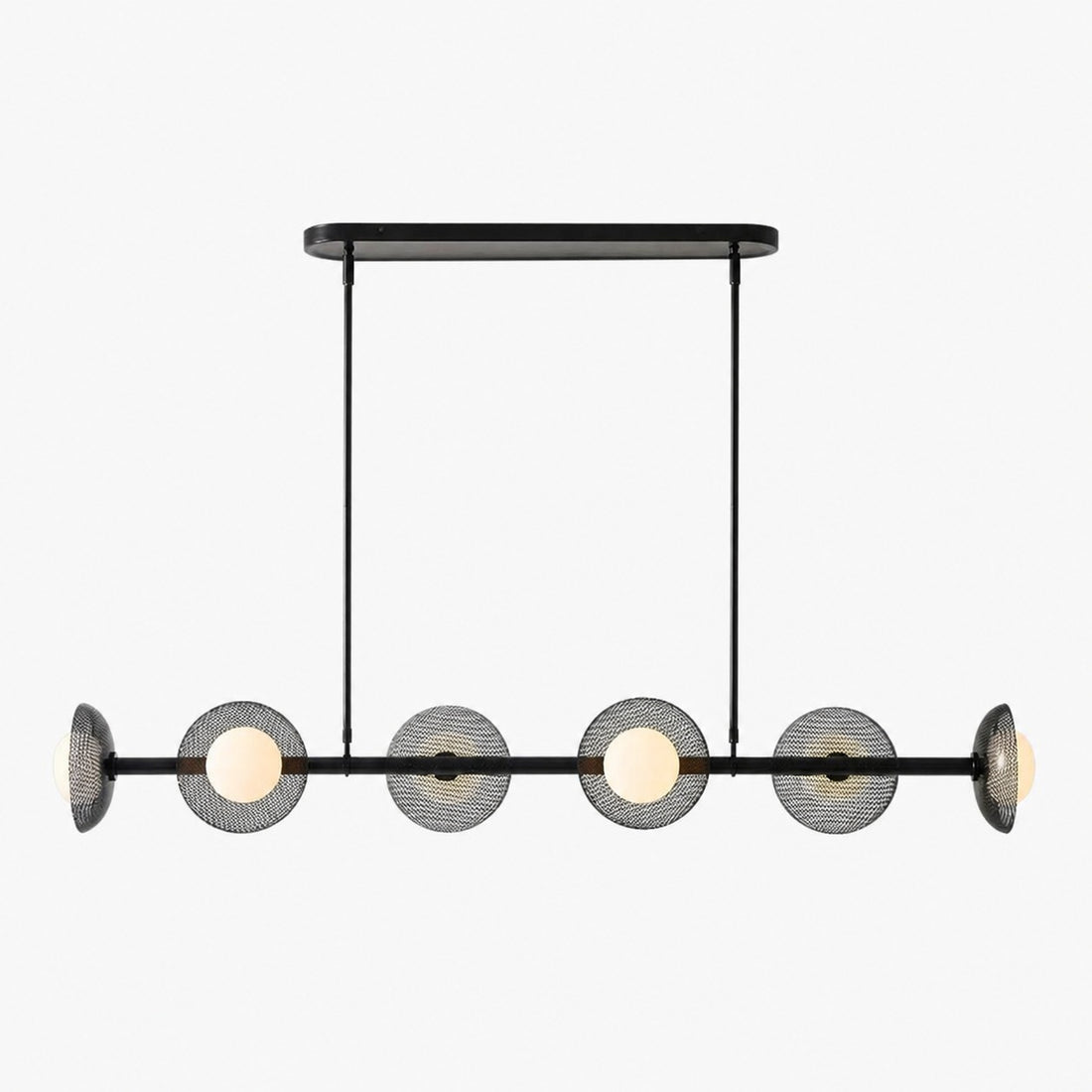Elorina 6-Light Linear Chandelier - Modern Metal Light Fixture - Dining Room Lighting