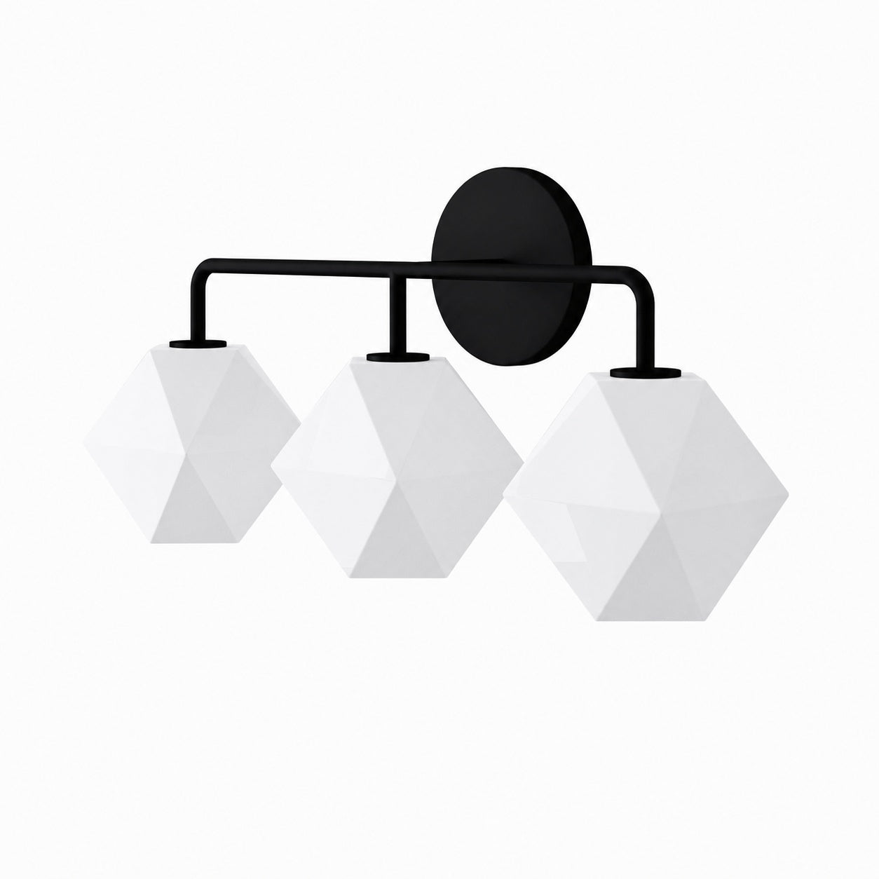 Talvior Geometric Modern Bathroom Sconce - Faceted Shade Light in Luxe Finishes
