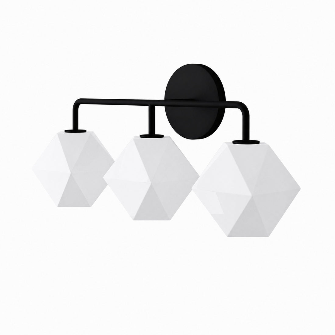 Talvior Geometric Modern Bathroom Sconce - Faceted Shade Light in Luxe Finishes