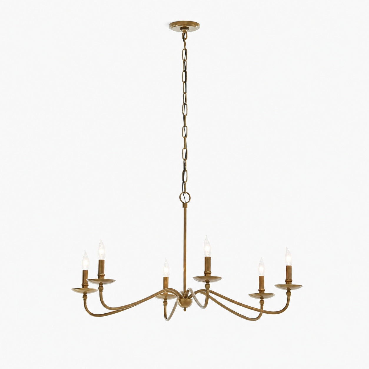 Rowan Timeless Iron Candle Design Chandelier - Industrial Interior Lighting For Bedroom