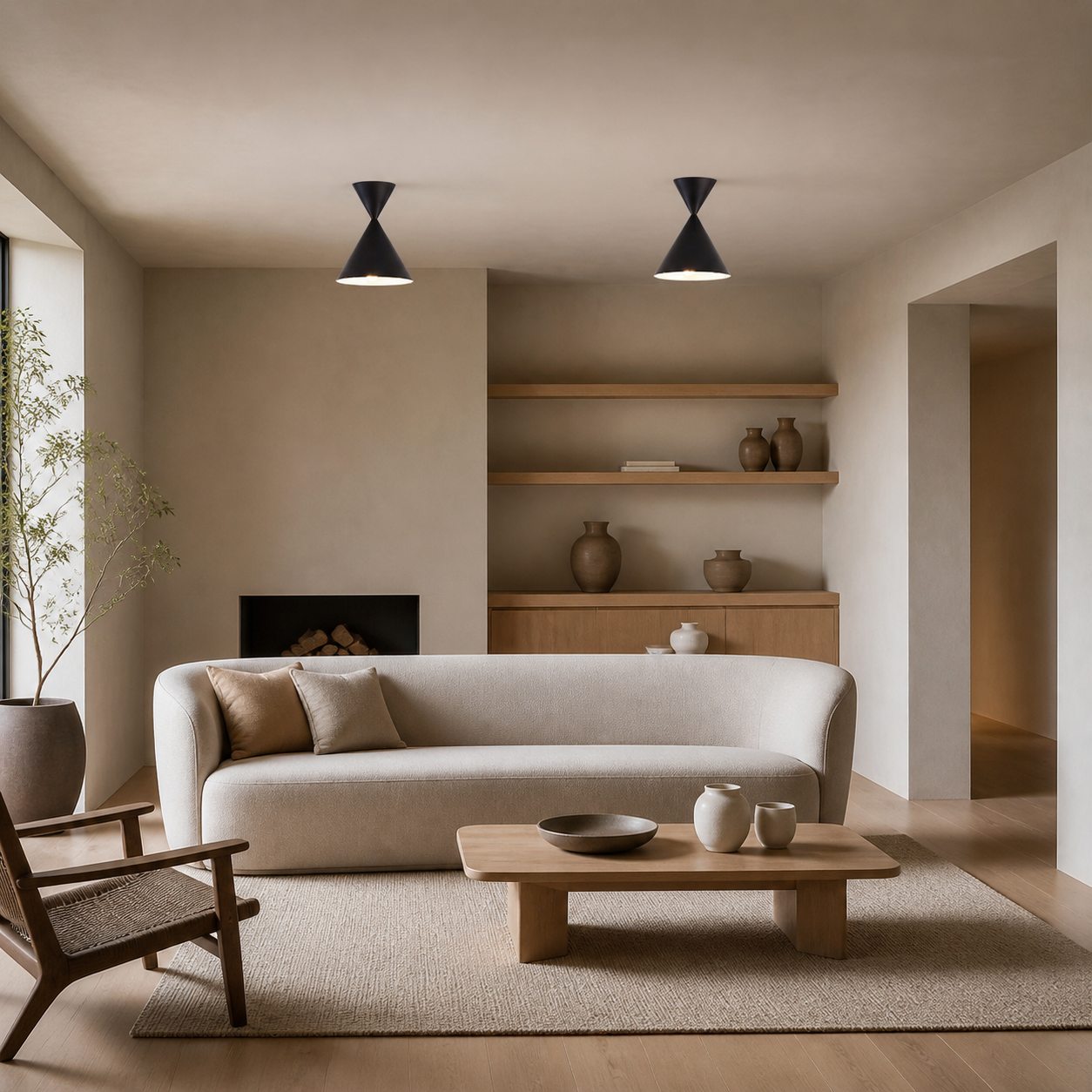 Brivana Semi-Flush Ceiling Light - Modern Home Lighting