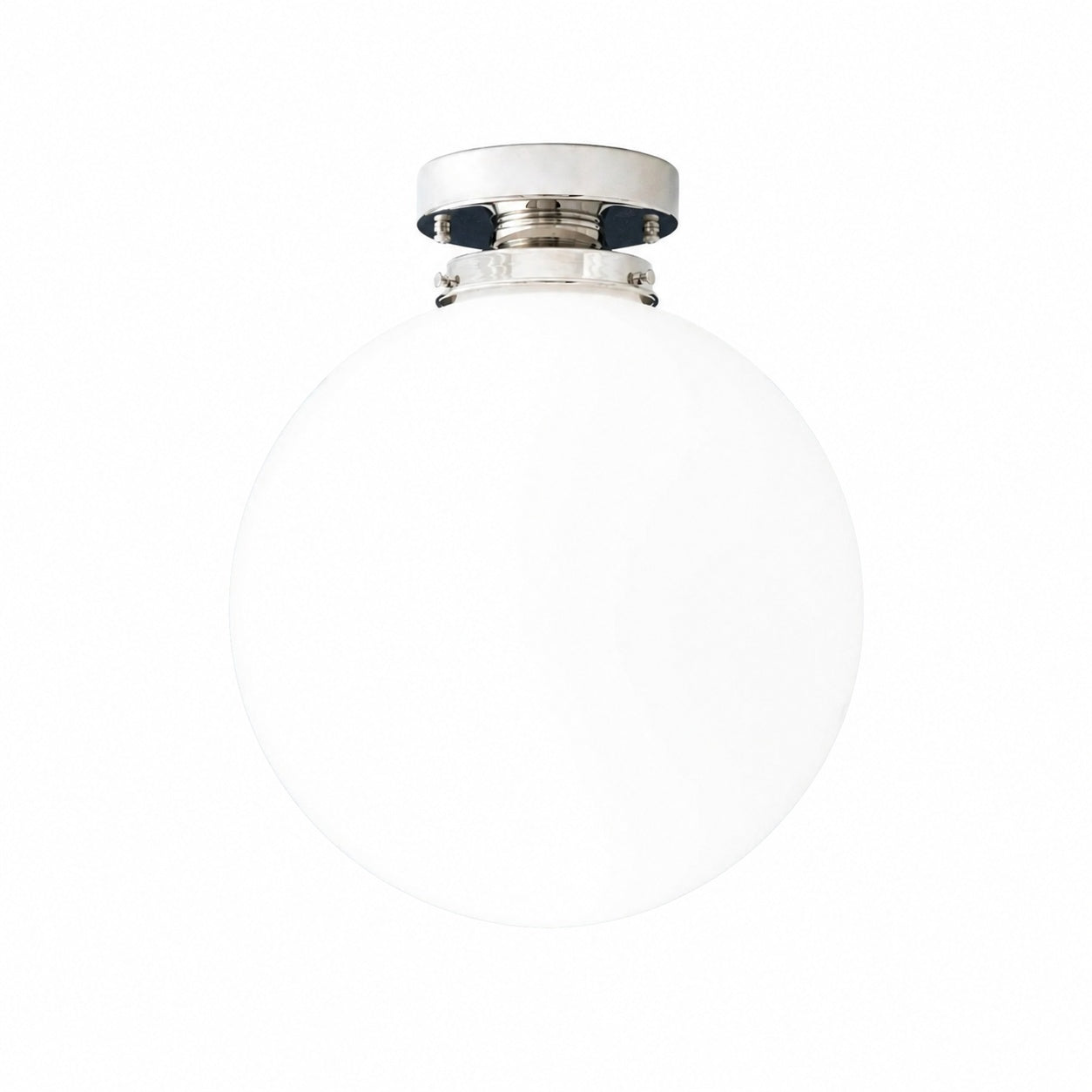 Glorica Glass 12 Inch Globe Ceiling Light - Frosted Glass Art Deco Pendant And Flush Mount