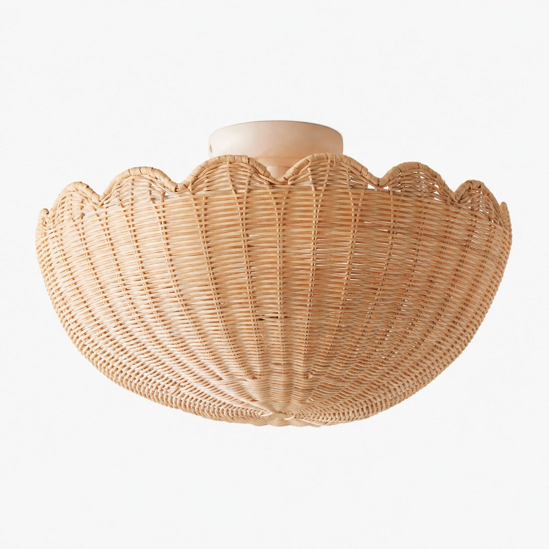 Olvara Rattan Bubble Flush Mount - Chic Ceiling Lamp for Home