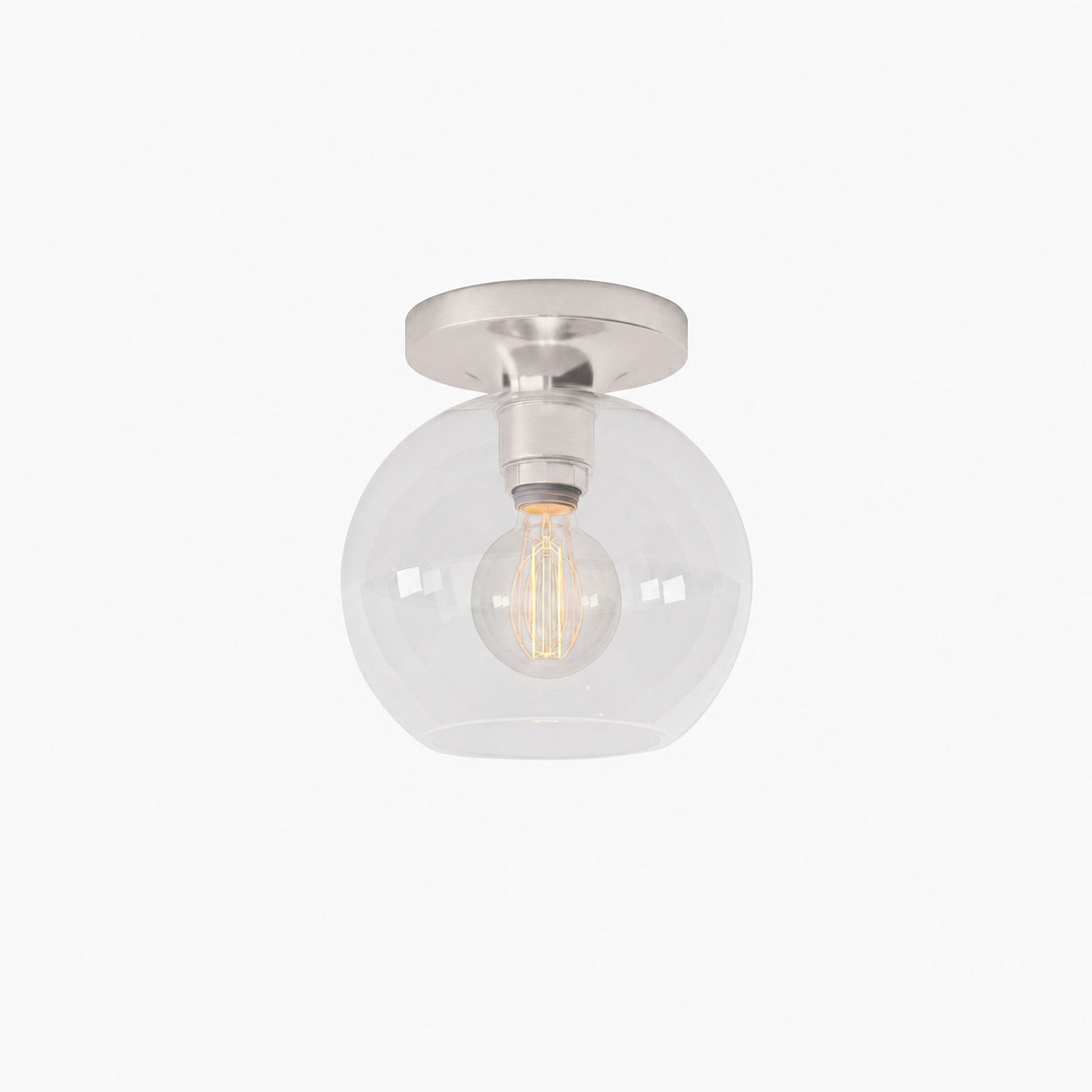 Selvion Modern Globe Pendant Light - Damp-Rated Bathroom Lighting - Luxe Glass Shade