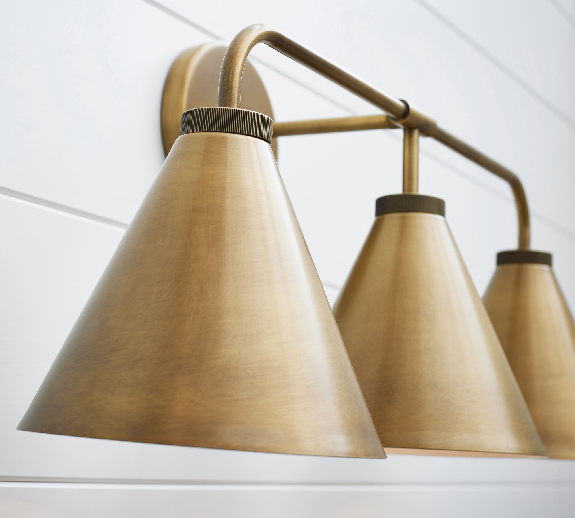 Korvi Iron Tapered Sconce Light - Wall Fixture in Black or Brass