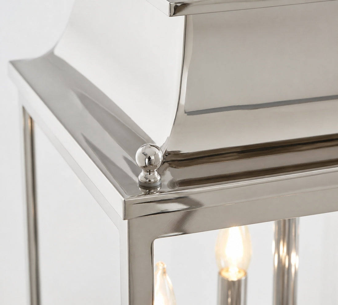 Yolvira Modern Outdoor Lantern Pendant - Metal Hanging Light for Exteriors