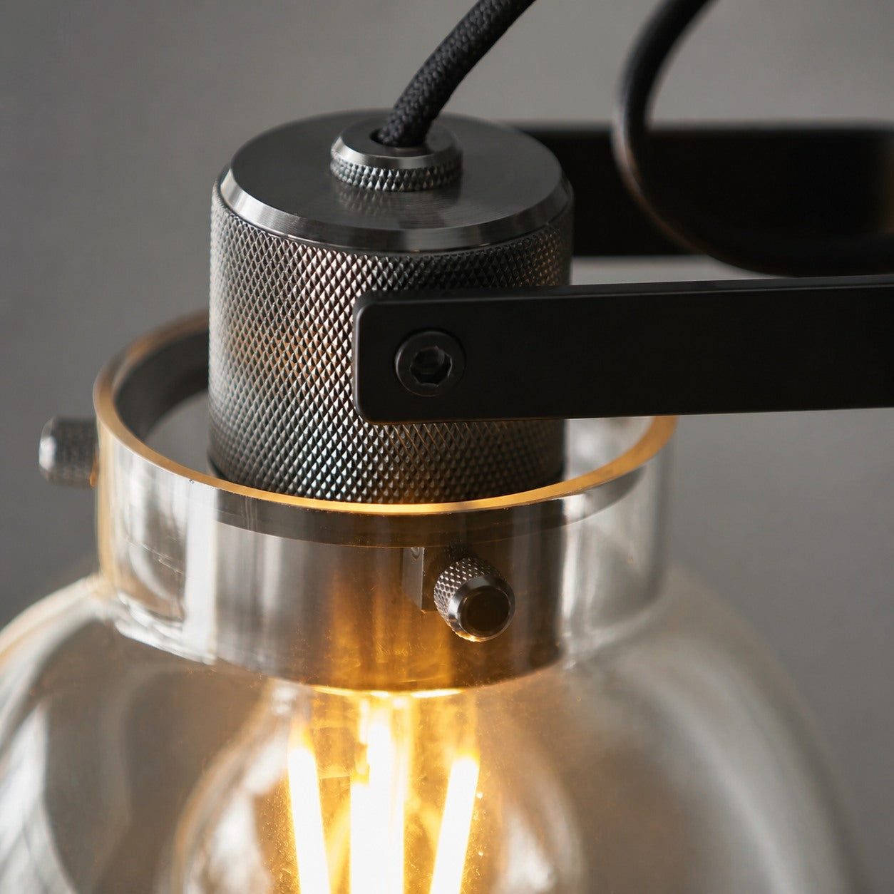 Readium Adjustable Table Lamp - Industrial Metal and Dome Glass for Bedroom and Study
