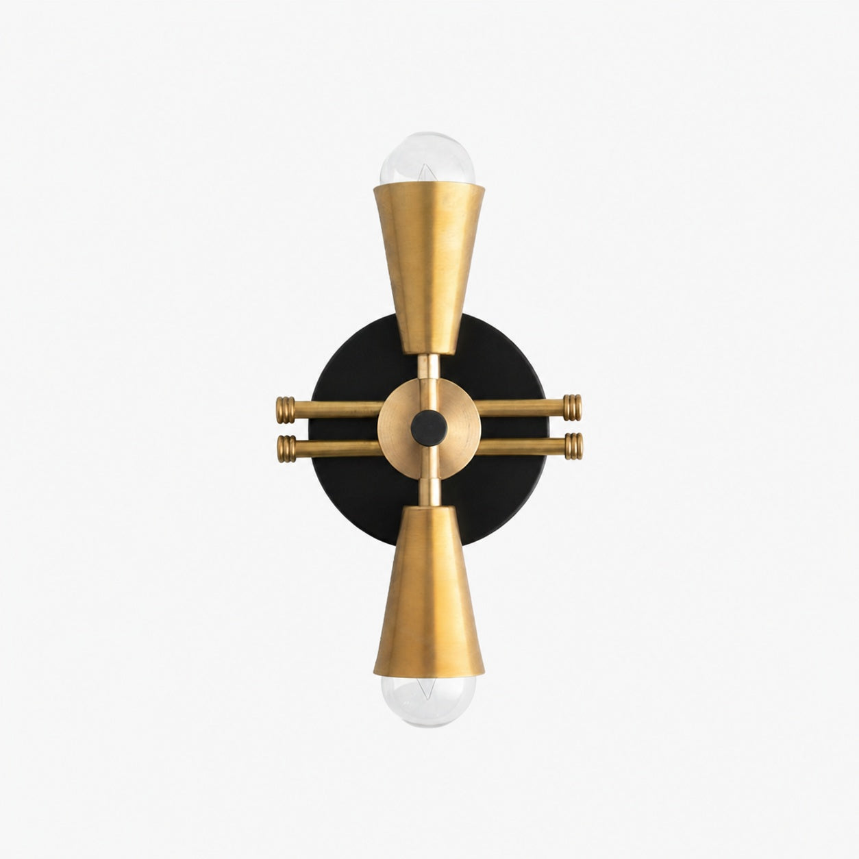 Pyralis Cone Art Deco Brass Sconce - Industrial Vanity Light