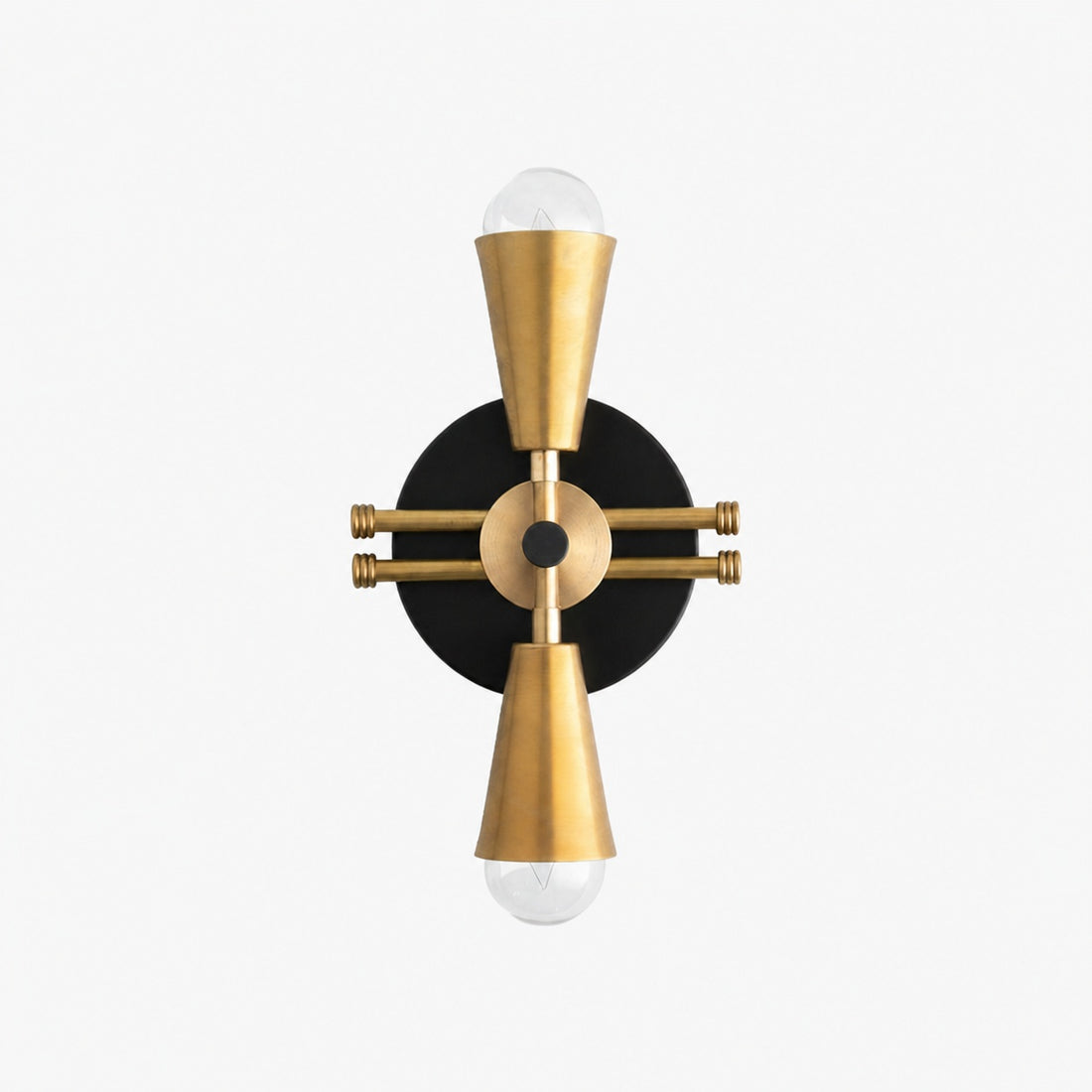 Pyralis Cone Art Deco Brass Sconce - Industrial Vanity Light