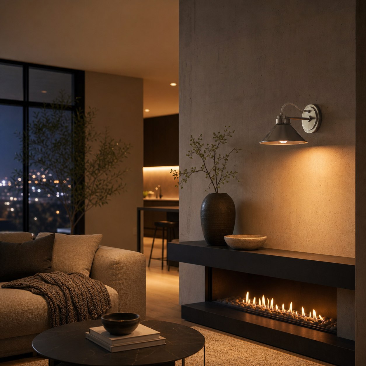 Aurenza Sconce – Farmhouse Wall Light with Metal Accents for Cozy Spaces