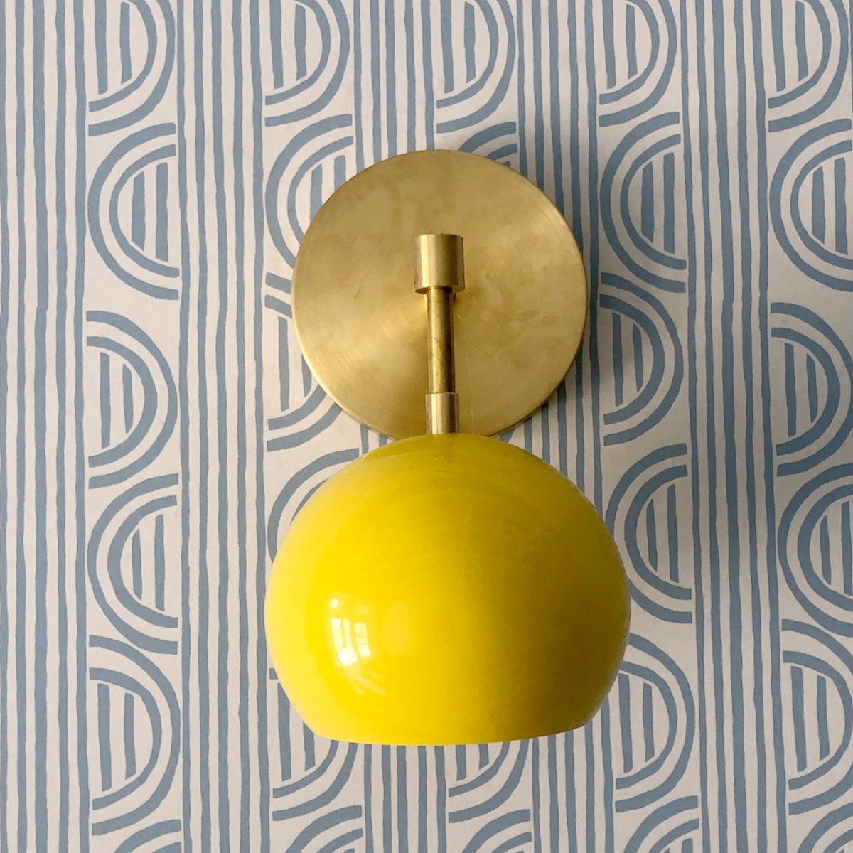 Accent Lighting Globe Wall Sconce in Sunshine Yellow