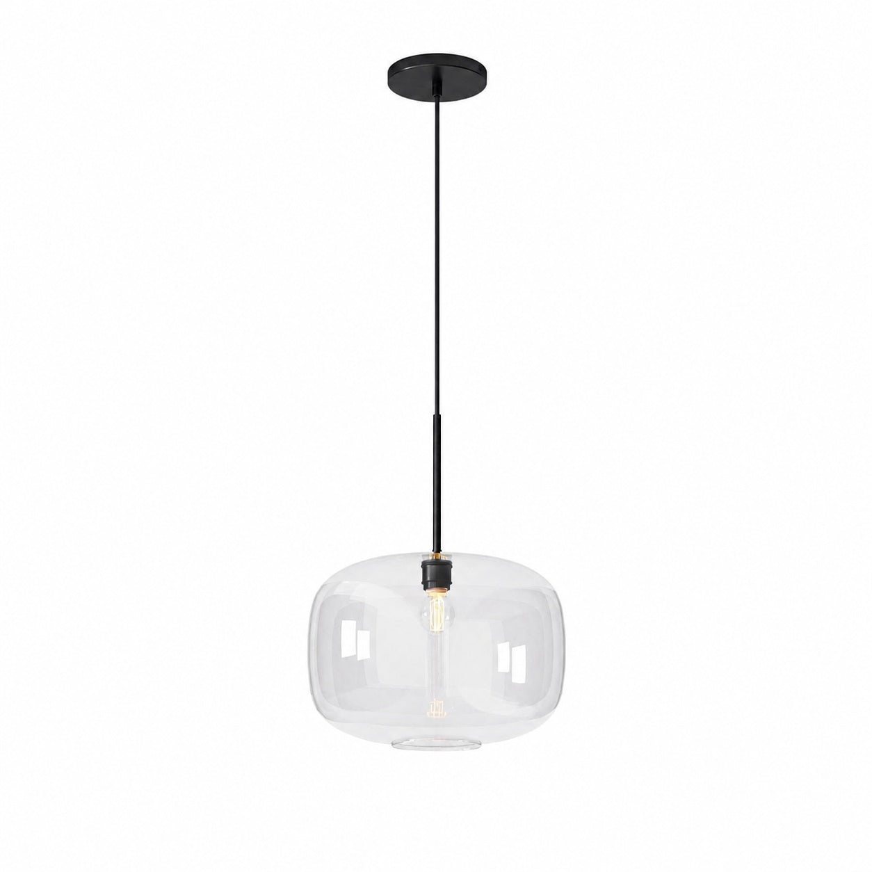 Lumivelle Pebble Pendant Light - Adjustable Glass Shade - Modern Lighting