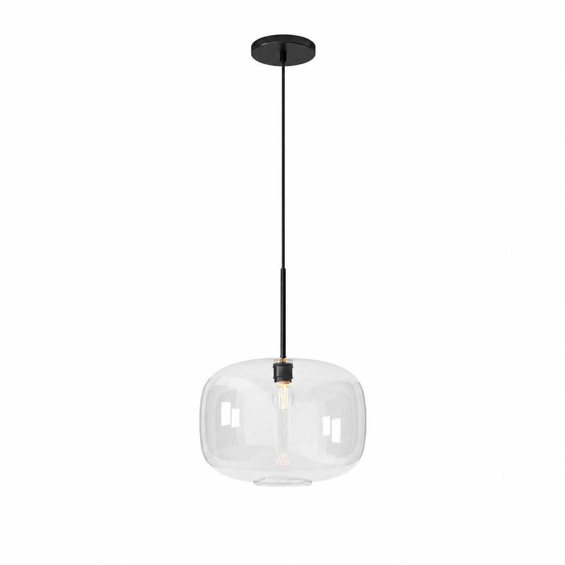 Lumivelle Pebble Pendant Light - Adjustable Glass Shade - Modern Lighting