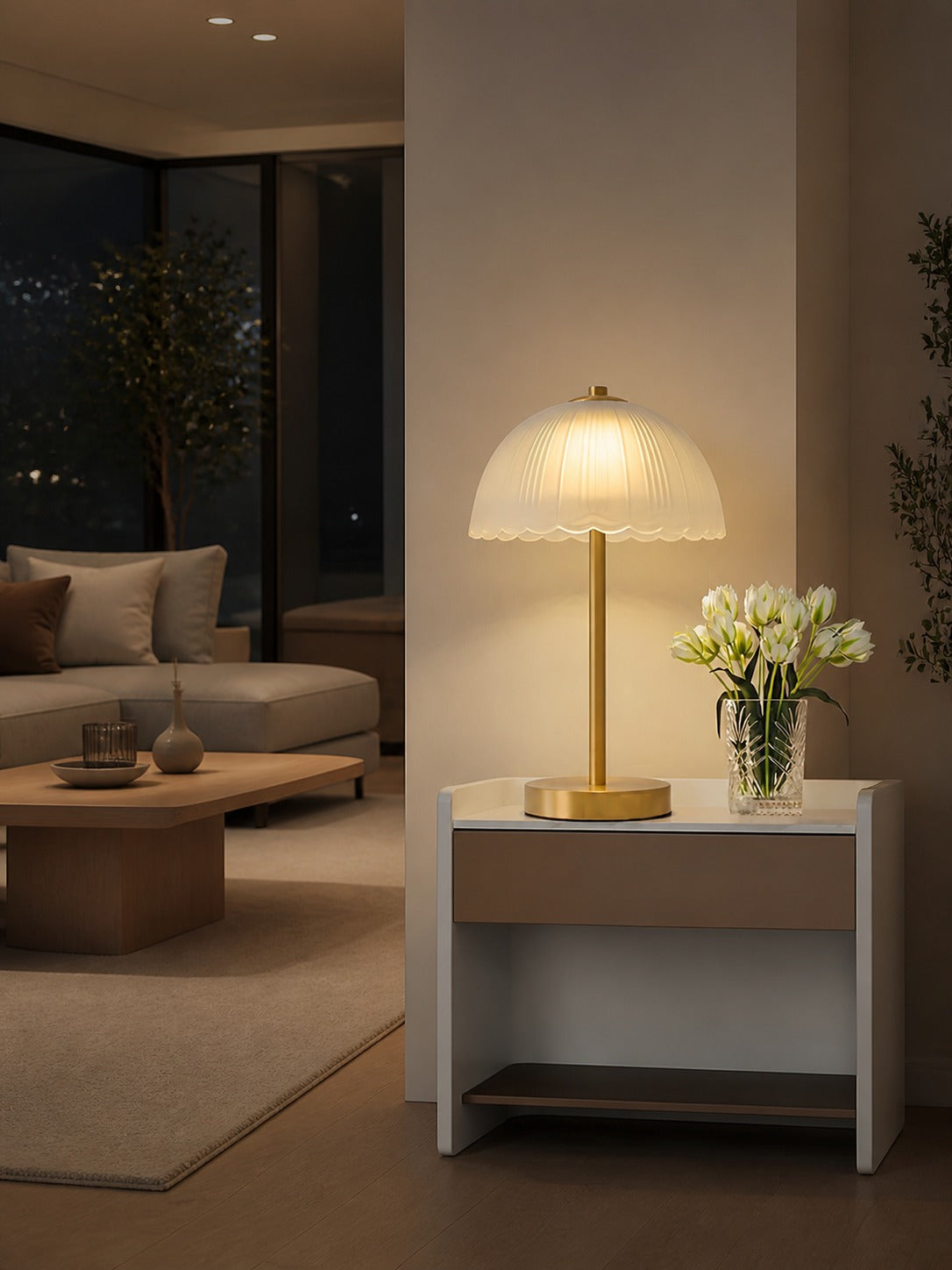 Small Umbrella Table Lamp
