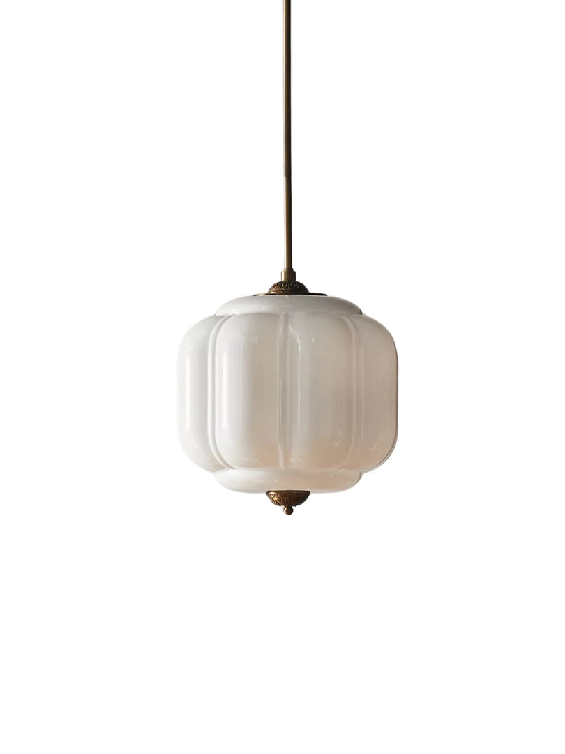 Eloise Vintage Glass Chandelier - Milk Glass Home Accent