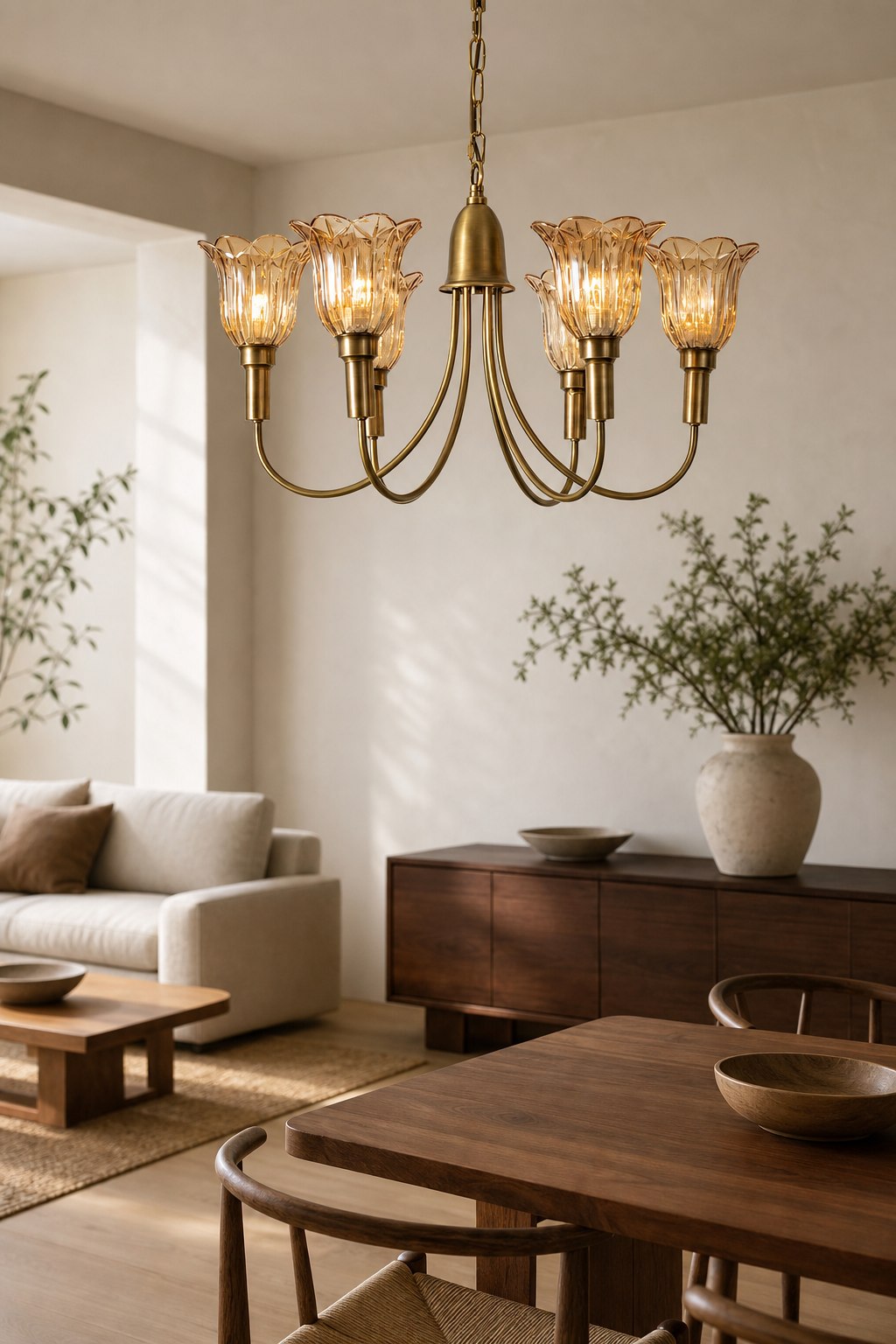 Columbia Brass Chandelier