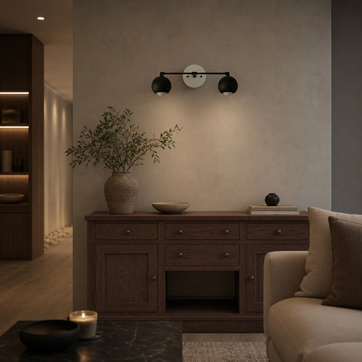 Metio Dome Decorative Vanity Light - Classic Orb Shade Bathroom Wall Lamp