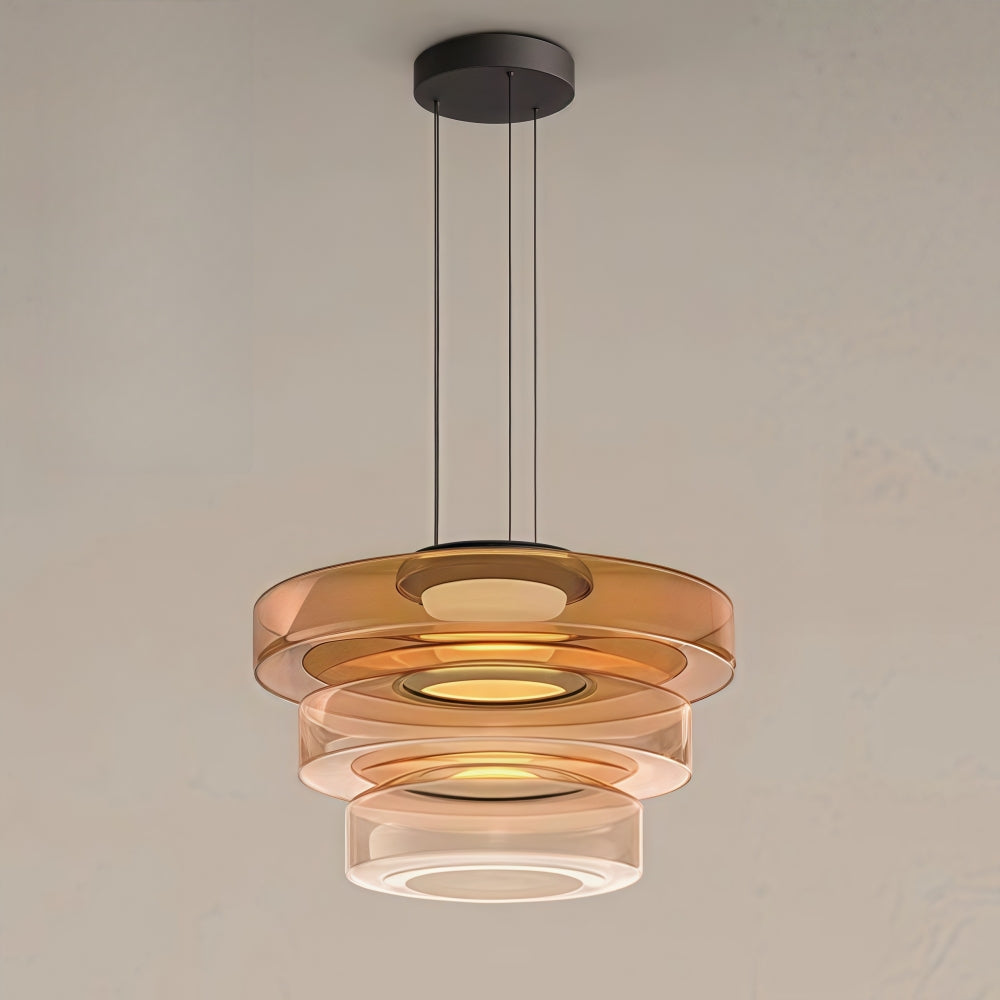 Green Glass Pendant Light - Nordic Levels Series Hanging Light