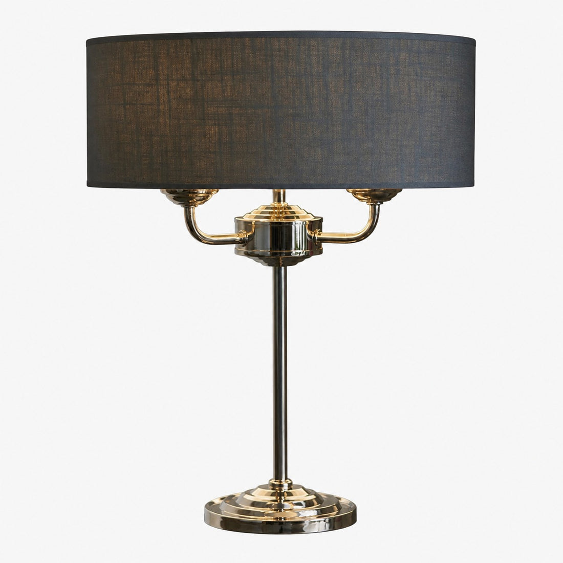 Tela 1‑Light and 3‑Light Table Lamp – Modern Linen & Metal for Bedside or Living Room