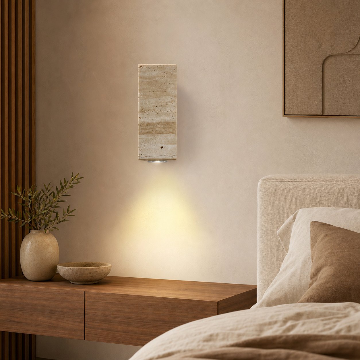 Modern Sculptural Metal Wall Lamp – Minimalist Sconce for Bedroom Living Room Hallway