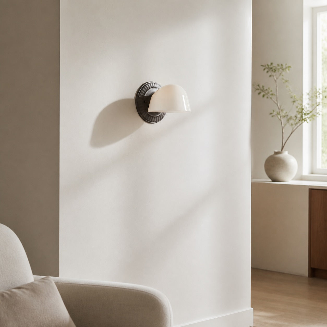 Fiesta Fluted Wall Sconce – Art Deco Inspired Design with Soft Ambient Lighting for Bathroom or Bedroom