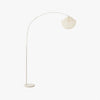 Lumifil Arc Floor Lamp Textile Mesh Shade - Metal Stand for Soft Ambient Living Room Lighting