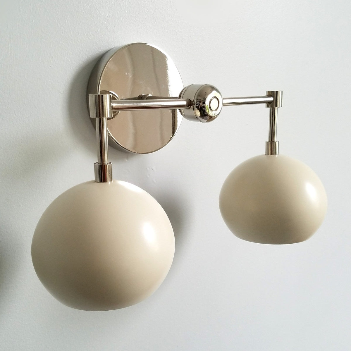 White Shades Wall Sconce - Double Head Vanity Bathroom Light