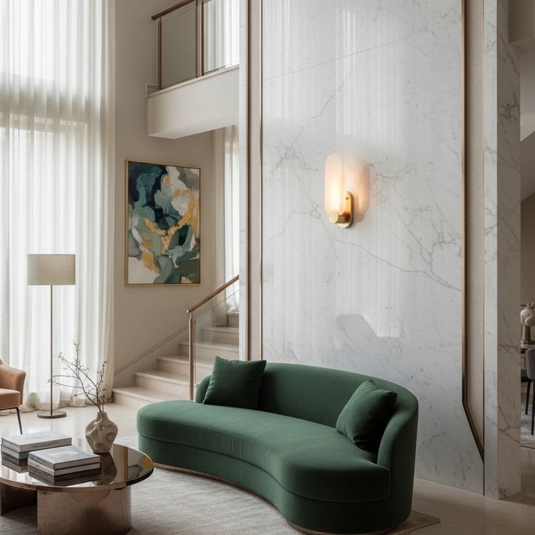 Albi Decorative Wall Sconce Ambient Diffused Glow - Artful Carved Aesthetic Dining Room Corridor