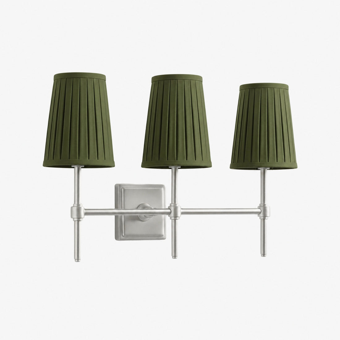 Derlina White Linen Shades Wall Lamp – Retro Metal Multi-Head Lighting Fixture