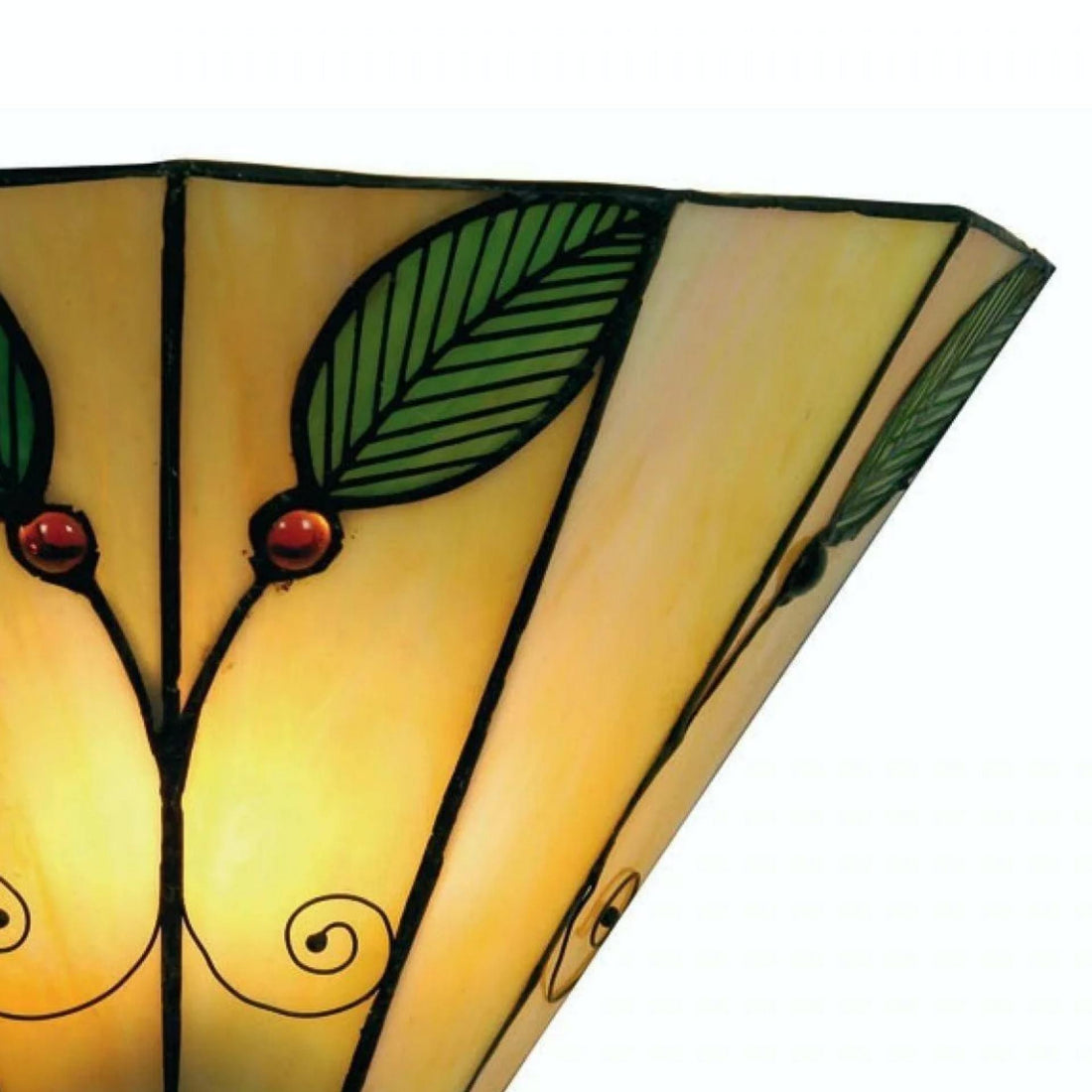 TiffStar Art Nouveau Leaf Motif Tiffany Wall Sconce - Vintage Inspired Accent Lighting for Hallway and Living Room