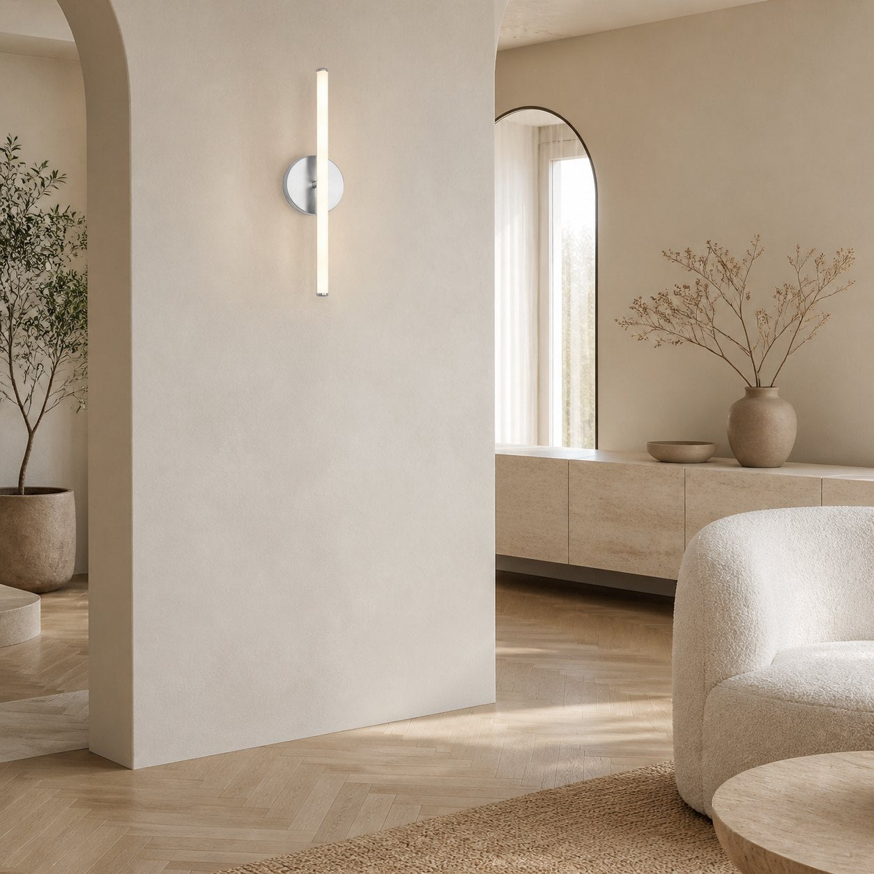 Voro Modern LED Wall Sconce - Metal Bathroom & Hallway Lighting Fixture