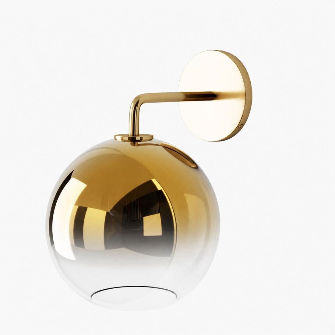 Selvion Artistic Globe Sconce Light - Handcrafted Glass Sculptural Wall Fixture